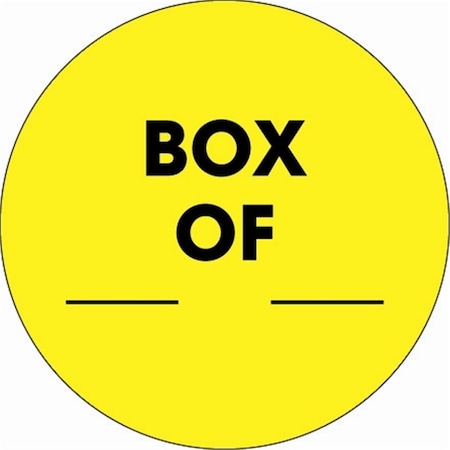 Bondad 2 in. Circle - Fluorescent Yellow Labels, 1 Roll, 500 Labels per Roll BO3356910